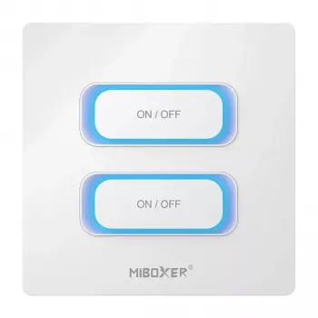 MIBOXER ESW2 2-Gang Smart Switch WiFi + 2,4GHz Motion Sensor Dimmer, skirtas Milight/Miboxer (baltas)