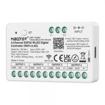 Synergy 21 Pixel LED valdiklis SPI-Series WLED (2,4GHz+WiFi) 4 kanalų MiLight/MiBoxer (SPI-WL4)