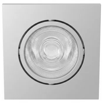 SYNERGY21 LED įleidžiamas lubinis šviestuvas Helios sidabrinis, kvadratinis + pasukamas, neutrali balta