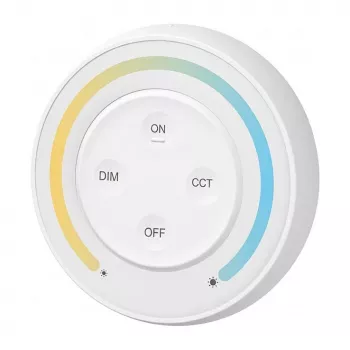MIBOXER S1-W LED nuotolinio valdymo pultas dviejų baltų spalvų (CCT) apšvietimui, baltas