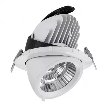 SYNERGY21 LED Įleidžiamas Šviestuvas 40W Baltas, Sukamas, Šiltai Balta