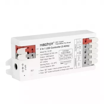 MIBOXER LED valdiklis E-Series 2in1 vienspalvis / dviejų baltų (CCT) 2,4GHz RF E2-RF