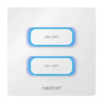 Synergy 21 LED Remote Control 2-Gang Smart Switch 2,4GHz Motion Sensor + Dimmer for Milight/Miboxer (White) (ESR2)