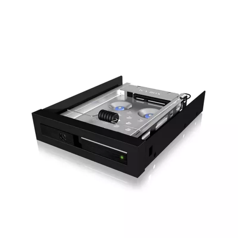 ICY BOX IB-2217ASTS Mobile Storage Rack – 2,5 colio (6,4 cm) į 3,5 colio (8,9 cm) – juoda