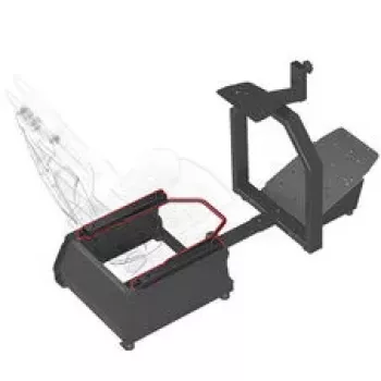 TrackTime Series One Seat Rails - Black, 180mm Adjustment, Heavy-Duty Steel for Sim Racing Cockpits