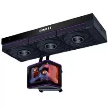 Lian Li HydroShift II OLED Curved 360 UNI FAN P28 AiO vandens aušinimas, 360 mm, OLED ekranas, P28 ventiliatoriai – juoda