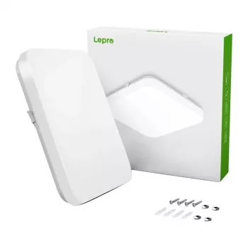 Lubinis šviestuvas Lepro 150006, 24W, 2400 lm, 4000K, IP54, įleidžiamas, apvalus, PC, baltas