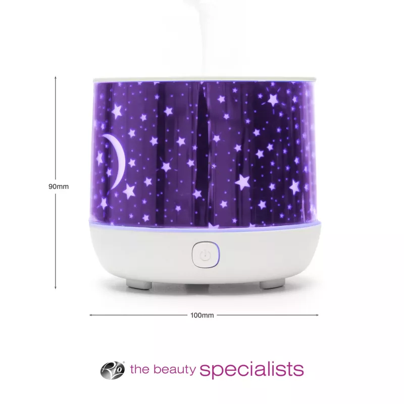 RIO DHNT-EU/1.4 Dream Time Ultragarsinis Aromadifizierius, Drėkintuvas ir Naktinė Šviesa, 120 ml, 7 spalvų LED