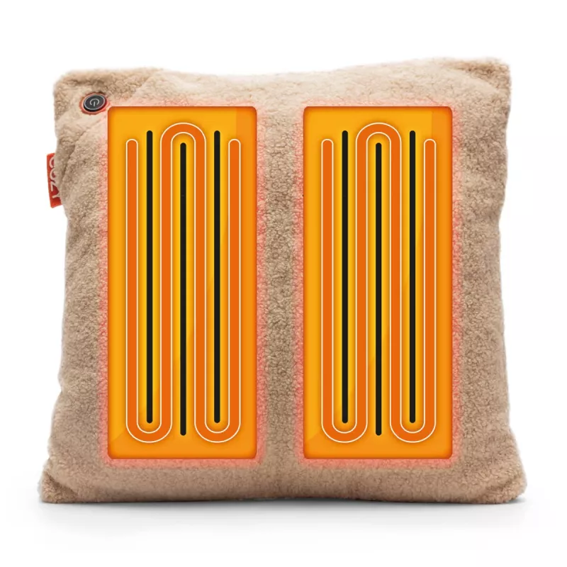 Bodi-Tek BT-CSHT2-W-LC-PB10 COZY Una Šildoma Komforto Pagalvėlė 45 x 45 cm, Šviesus Šokoladas