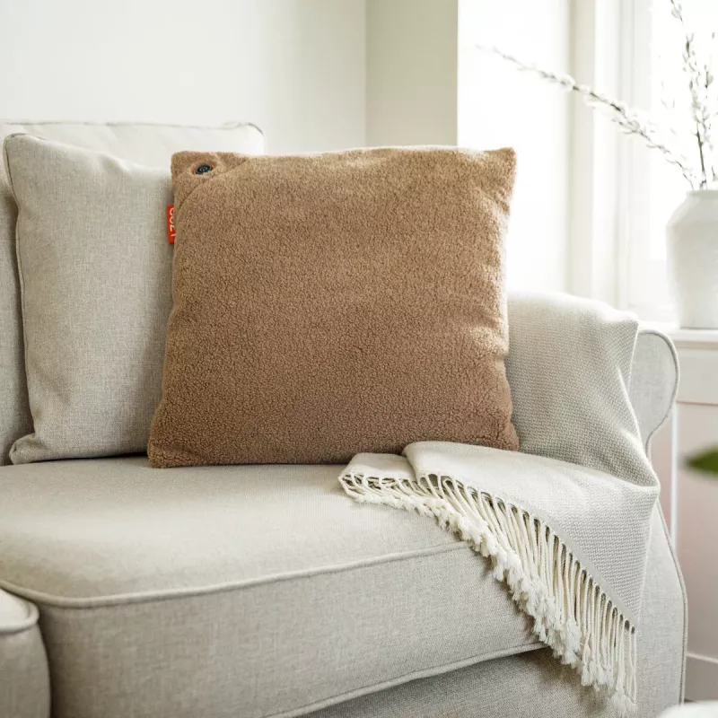Bodi-Tek BT-CSHT2-W-LC-PB10 COZY Una Šildoma Komforto Pagalvėlė 45 x 45 cm, Šviesus Šokoladas