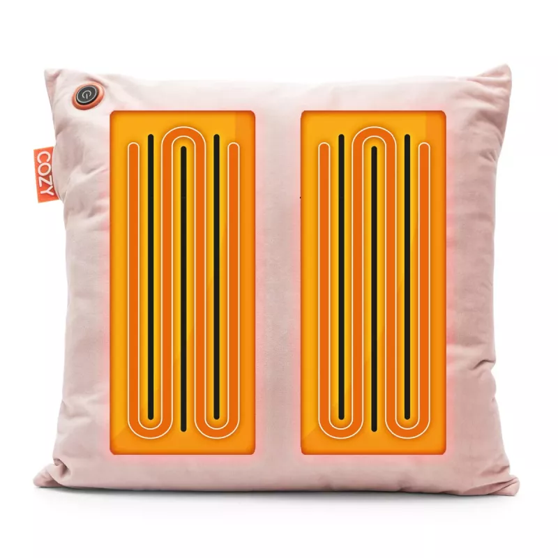 Bodi-Tek BT-CSHT2-V-LP-PB10 COZY Una šildoma komforto pagalvėlė 45 x 45 cm, šviesiai rožinis aksomas