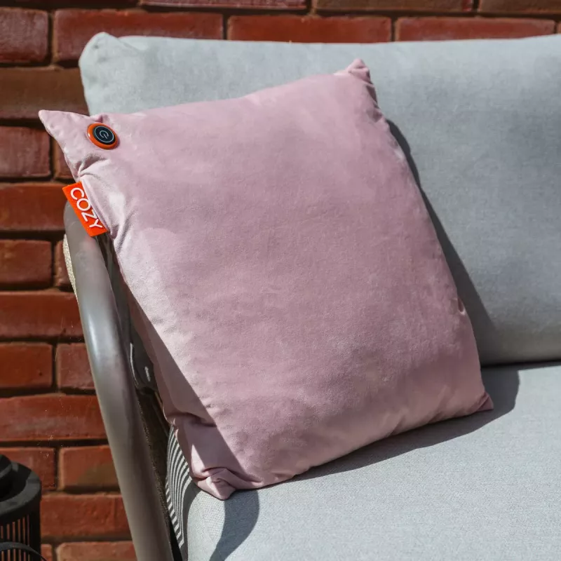 Bodi-Tek BT-CSHT2-V-LP-PB10 COZY Una šildoma komforto pagalvėlė 45 x 45 cm, šviesiai rožinis aksomas