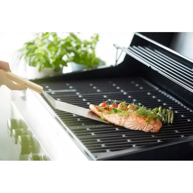 Barbecook Fish Turner FSC 37 cm (6 vnt.) – nerūdijančio plieno mentelė su ergonomiška medine rankena