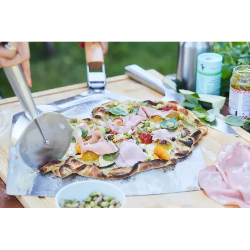 Barbecook Premium Pizza Cutter 28,7 cm nerūdijančio plieno ašmenimis, juoda rankena