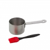Barbecook nerūdijančio plieno padažo puodas su padažymo šepečiu, 10.5 x 7.5 x 23 cm, BC-ACC-7211