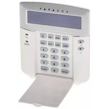 Alarm Control Panel Keyboard K32LCD+-W2W Paradox - 32-Character Blue LCD, 2 Lines, Wired, White