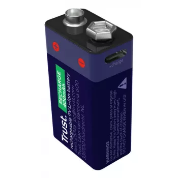 Trust įkraunama 9V baterija 400mAh su USB-C