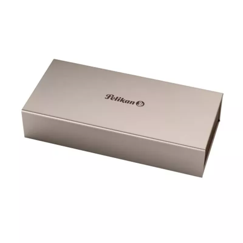 Pelikan Souverän M1000 Fountain Pen, Black, Gold Trim, Green Ink Window, Bold Nib, Integrated Piston Filler, Ambidextrous, Germany