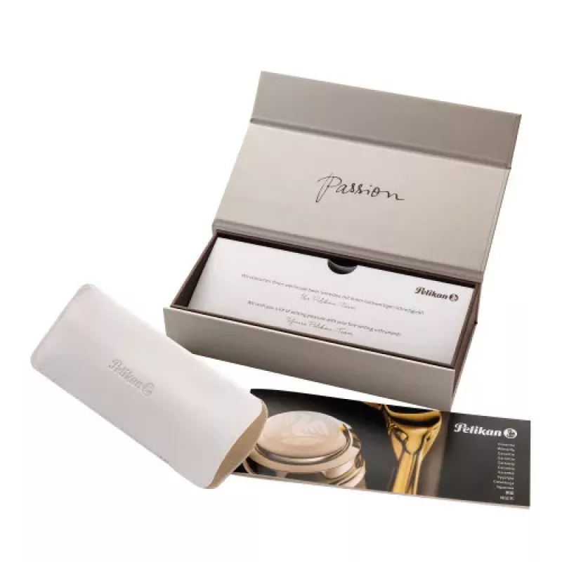 Pelikan Souverän M1000 Fountain Pen, Black, Gold Trim, Green Ink Window, Bold Nib, Integrated Piston Filler, Ambidextrous, Germany