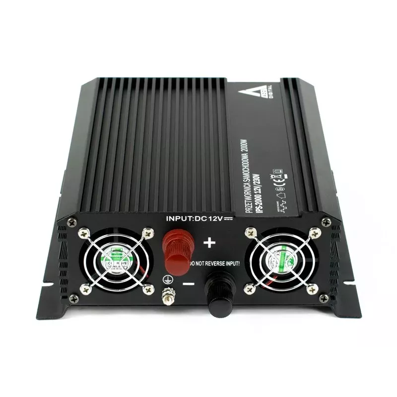 AZO Digital 12 VDC / 230 VAC Automotive Inverter IPS-2000 2000W gryna sinusinė banga