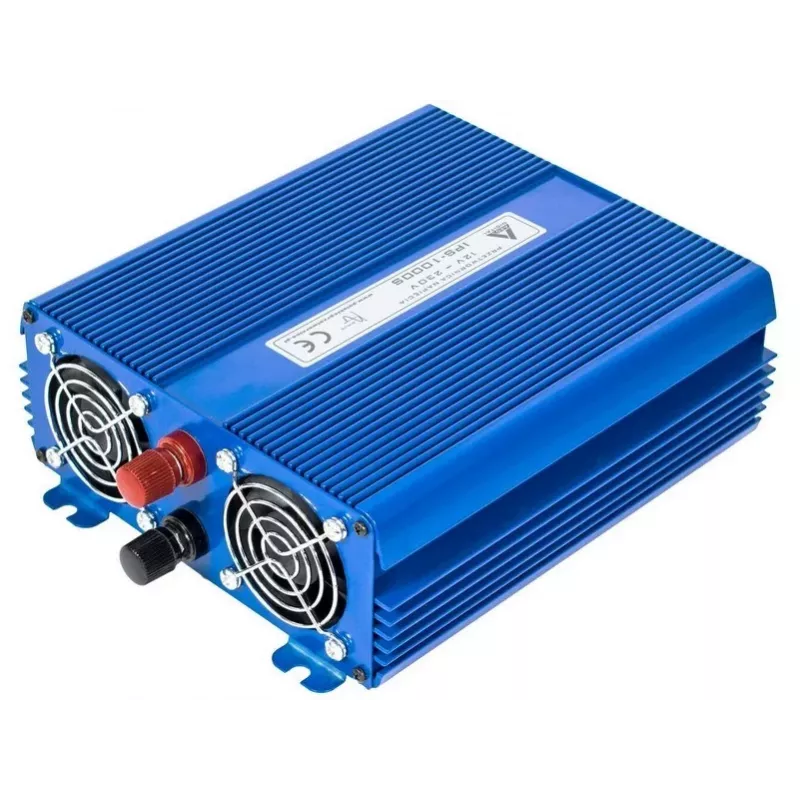 AZO Digital IPS-1000S 1000W gryno sinuso keitiklis 12V DC į 230V AC su ECO režimu