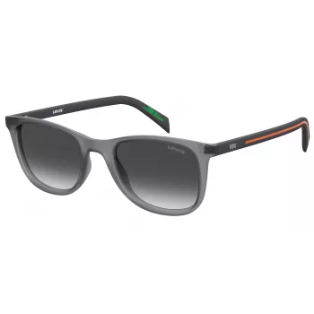 LEVI'S LV-5072-S-RIW Vyrų Akiniai Nuo Saulės, Stačiakampis Plastikinis Rėmelis, Pilki Lęšiai, 51 mm
