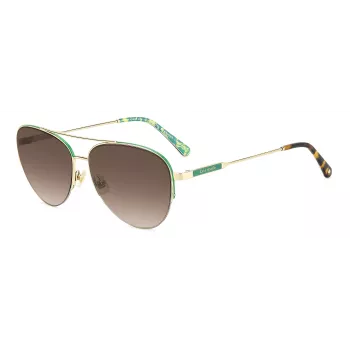 KATE SPADE moteriški stačiakampiai akiniai nuo saulės JANECEGSPEF – juodas acetatinis rėmelis, pilki gradientiniai lęšiai, 58 mm