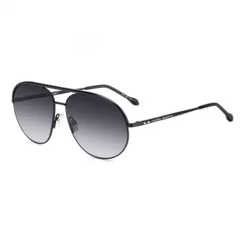 ISABEL MARANT Moteriški akiniai nuo saulės IM-0200-S-807 - Juodas acetatinis rėmelis su pilkais gradientiniais lęšiais - 62/14/140 mm