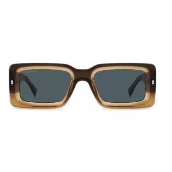 DSQUARED2 D2-0142-S-9EN Vyriški Akiniai nuo Saulės – Juodas Acetato Rėmelis, Pilki Polikarbonato Lęšiai, 52 mm
