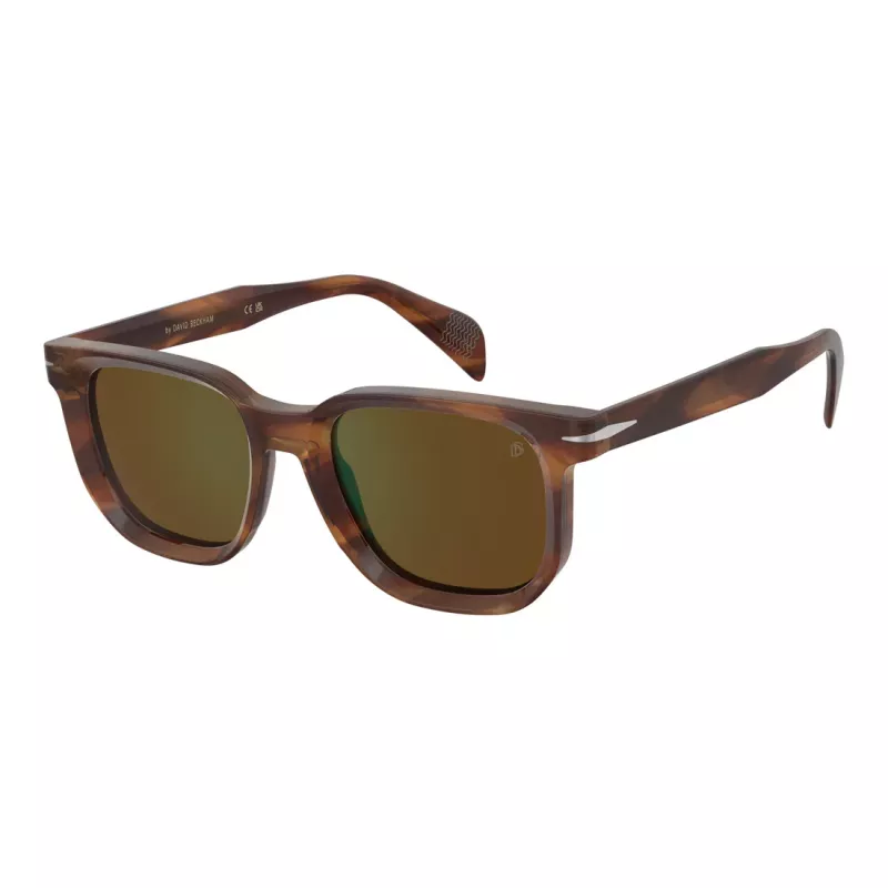 DAVID BECKHAM DB-7133-S-EX4 Vyriški akiniai nuo saulės, stačiakampiai, acetatas/metalas, 52/20/150 mm, UV400
