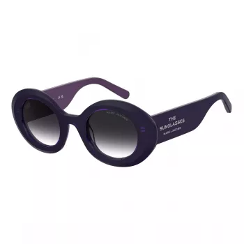 THE MARC JACOBS Moteriški Akiniai nuo Saulės MARC799SRY8 Havana Acetatinis Kvadratinis Rėmas Rudi Gradientiniai Lęšiai 47/24/140 mm