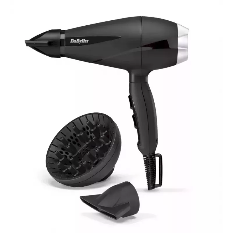 BaByliss 6710DE Turbo Pro plaukų džiovintuvas, 2100 W, juodas