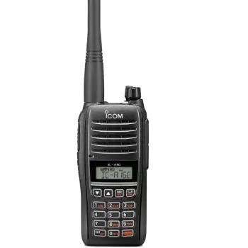 ICOM IC-A16E aviacinis nešiojamasis siųstuvas-imtuvas su Bluetooth ir aktyviu triukšmo slopinimu