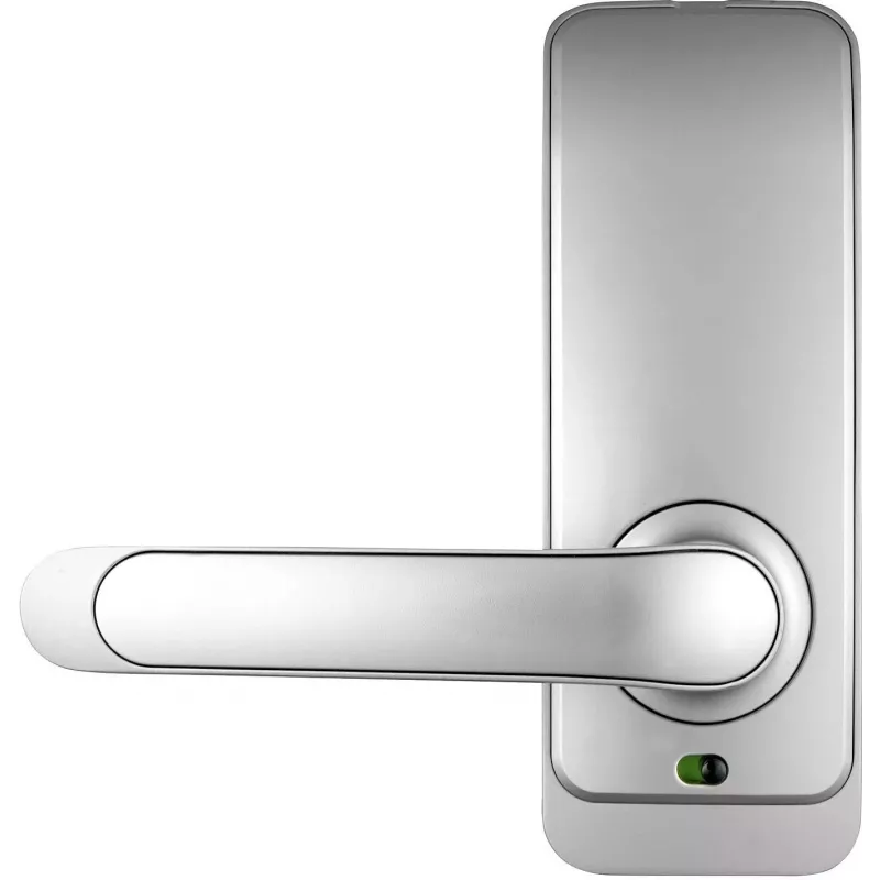 EURA ELH-01H4 sidabrinė prieigos valdymo rankena su pirštų atspaudų, RFID, PIN, Bluetooth