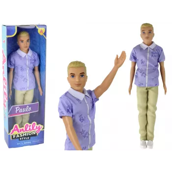 LEAN TOYS Lėlė Berniukas Paulo Marškiniai Šviesūs Plaukai
