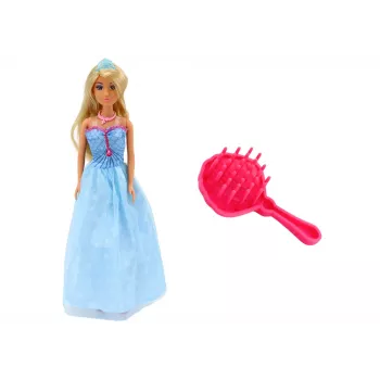 LEAN TOYS Anlily Mermaid Princess Blue Dress Brush Doll