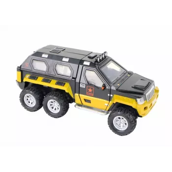 LEAN TOYS Karinis šarvuotas automobilis su patranka, garsu ir šviesomis, 3 spalvos
