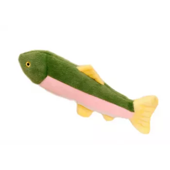 LEAN TOYS Plush Fish with Squeaker Colorful Mascot 30cm