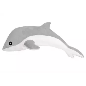 LEAN TOYS pilkas delfinas pliušinis maskotas 70 cm