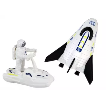 LEAN TOYS Kosminės misijos rinkinys Raketa Astronautas Erdvėlaivis 5 vnt.