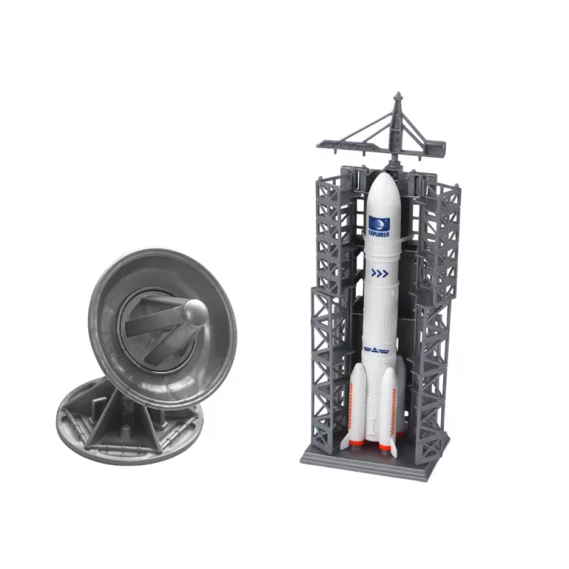 LEAN TOYS Kosminės misijos rinkinys Raketa Astronautas Erdvėlaivis 5 vnt.