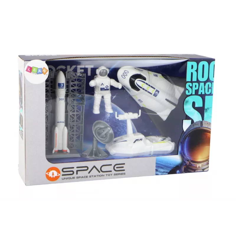 LEAN TOYS Kosminės misijos rinkinys Raketa Astronautas Erdvėlaivis 5 vnt.