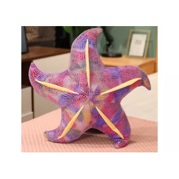 LEAN TOYS Mascot Plush Starfish Purple Pillow 45 cm