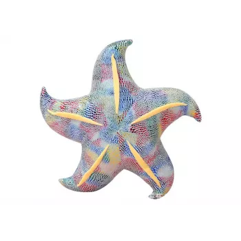 LEAN TOYS Mascot Plush Starfish Blue Pillow 45 cm