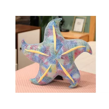 LEAN TOYS Mascot Plush Starfish Blue Pillow 45 cm