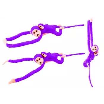 LEAN TOYS Mascot Plush Monkey with Baby, Purple 90 cm