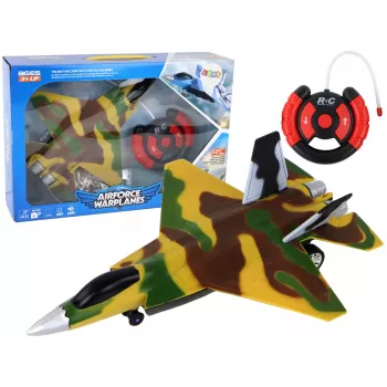 LEAN TOYS Moro – nuotoliniu valdymu F-22 Raptor kovinis lėktuvas 2.4 GHz EPP putos