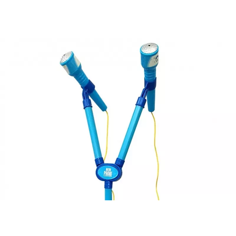 LEAN TOYS Mikrofono karaoke rinkinys mėlynas su trikoju