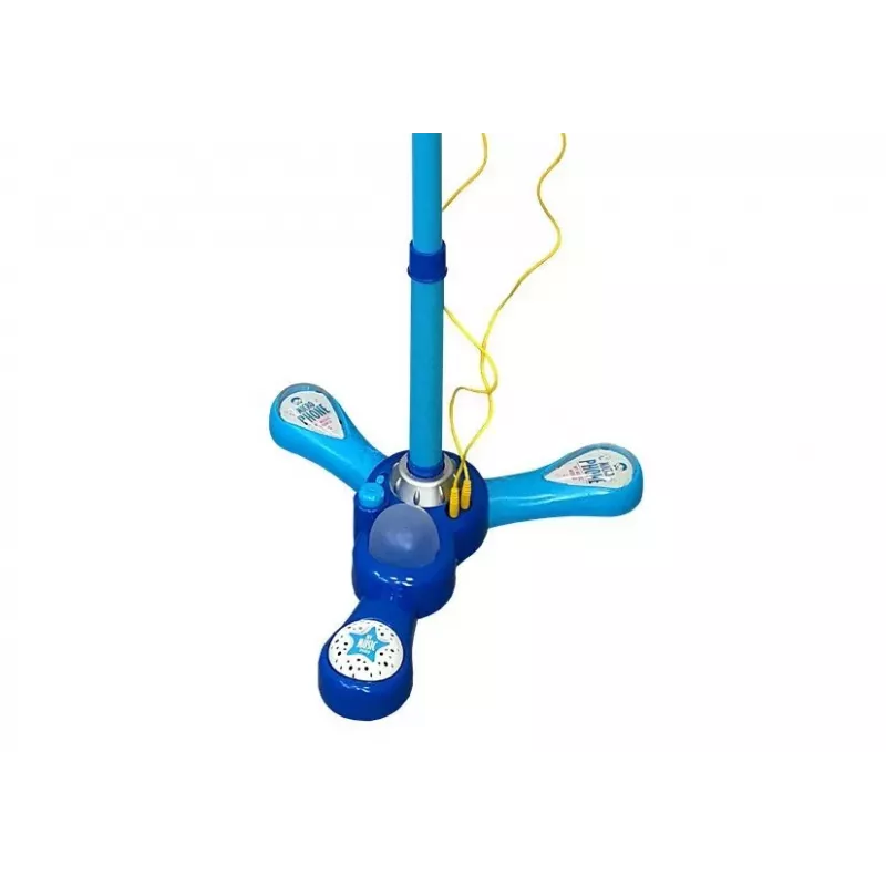 LEAN TOYS Mikrofono karaoke rinkinys mėlynas su trikoju