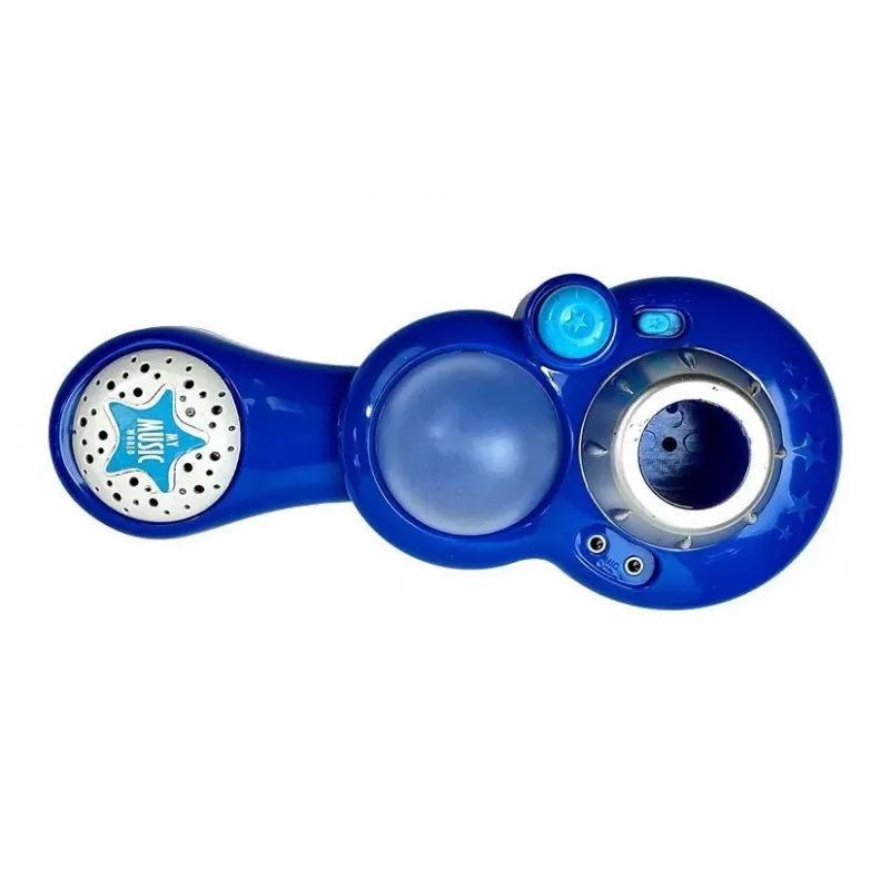 LEAN TOYS Mikrofono karaoke rinkinys mėlynas su trikoju